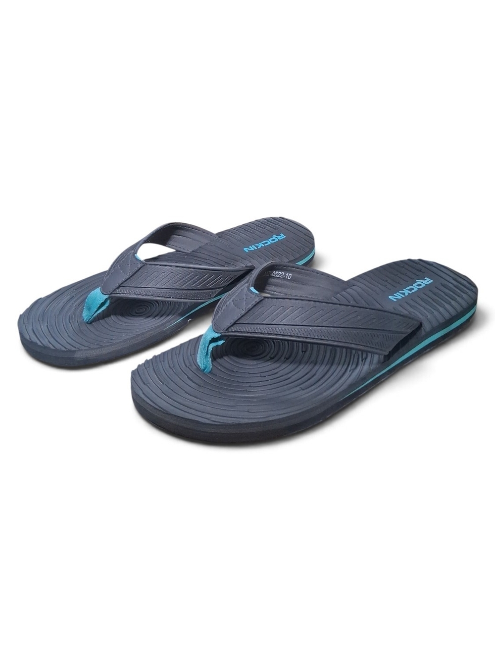 Rockin Navigator Men Flip Flops Charcoal Grey Size 10